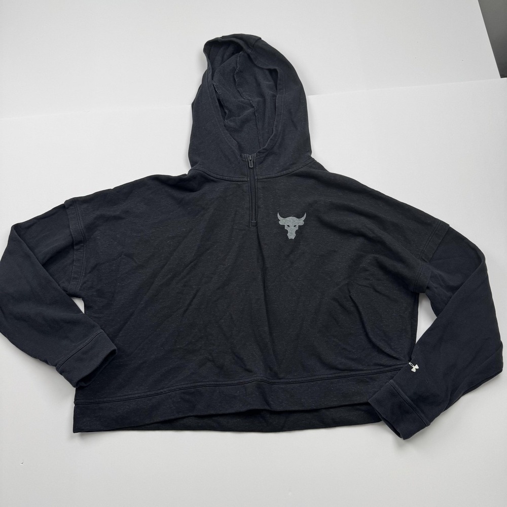 Under Armour Project Rock Warrior Mana Hoodie Womens XL Half Zip Sweatshirt